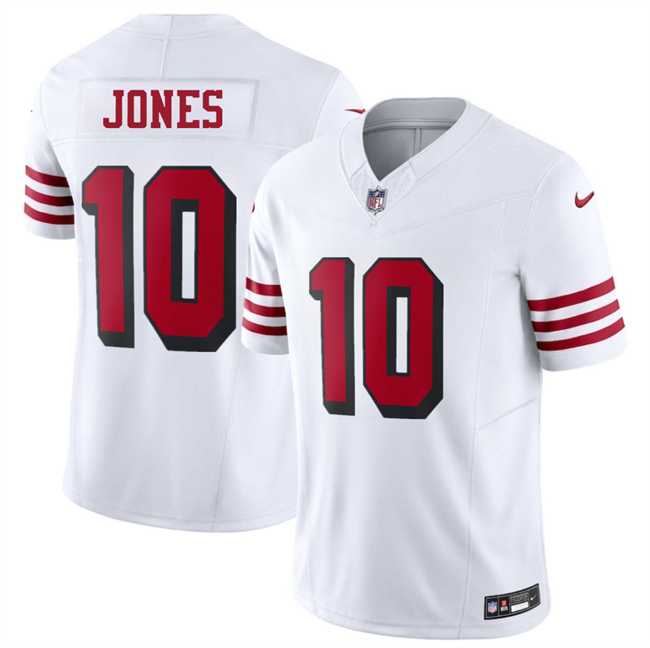 Youth San Francisco 49ers #10 Mac Jones New White 2025 F.U.S.E. Vapor Untouchable Limited Stitched Jersey Dzhi